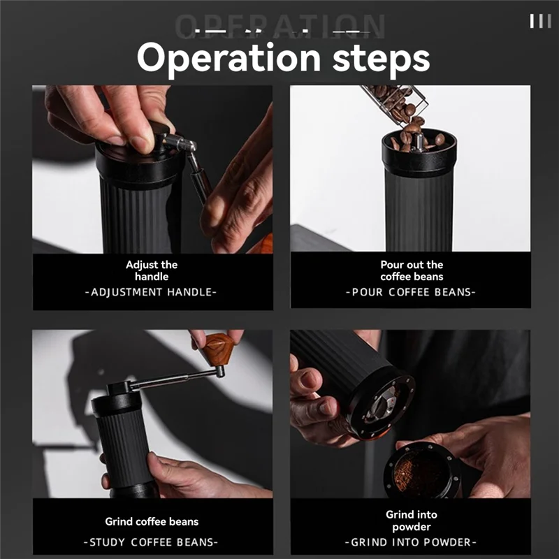 

B98A-Manual Coffee Grinder 7 Star Grinder Manual For Espresso, French Press, Pour Over