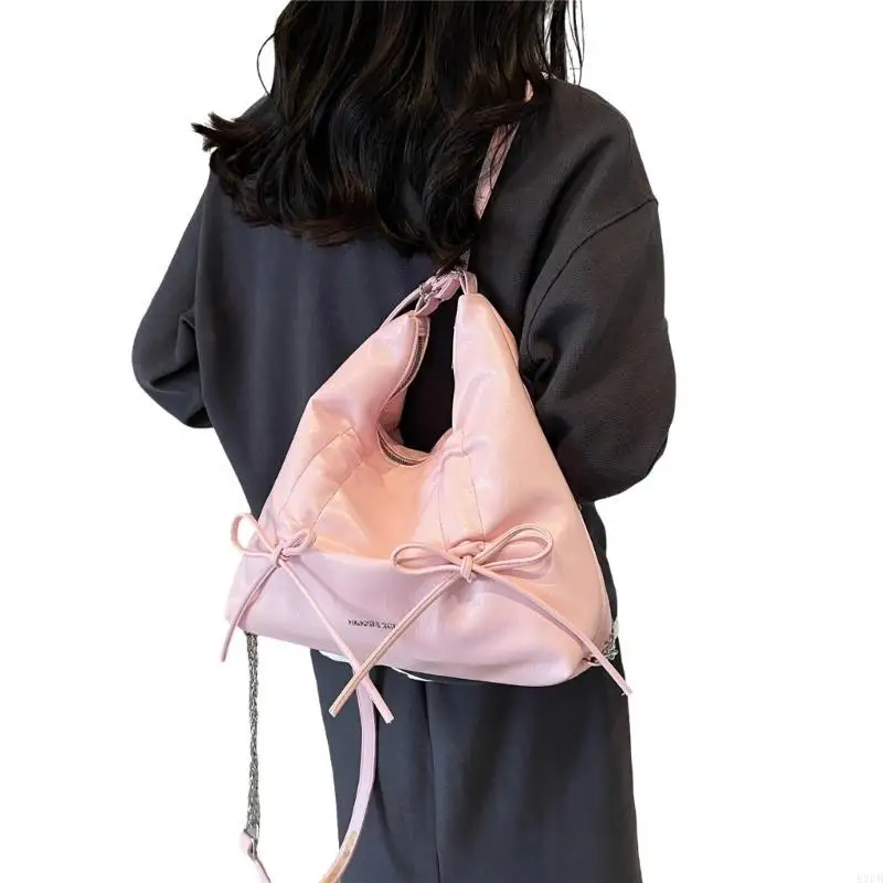 

Женская сумка, простой рюкзак из искусственной кожи, сумка на плечо с бантами, сумка подмышки, модная сумка через плечо для
