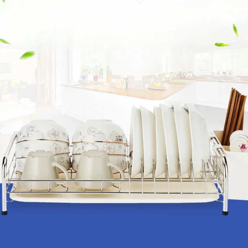 

High Quality 304 Stainless Steel Dish Rack: Drain Rack Drying Filter Tableware Storage Box Dishes Supplies Kitchen Racks 2Layers