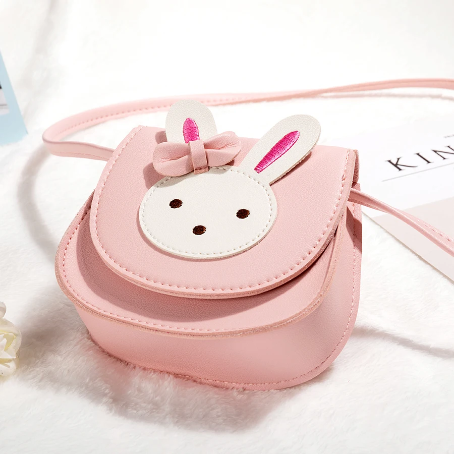 Little girl cute rabbit crossbody bag wallet, small bow single shoulder bag, handbag suitable for children and toddlers