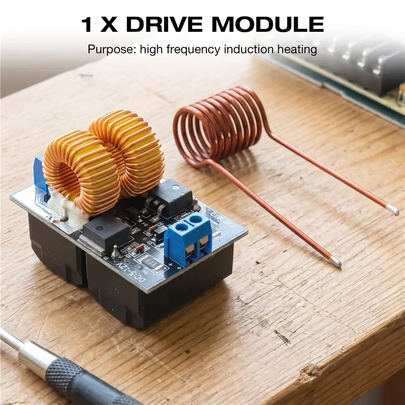 AB33-Mini DV 5V-12V 120W ZVS Heating Machine 120W High Frequency Induction Heating Board Module Driver Heater