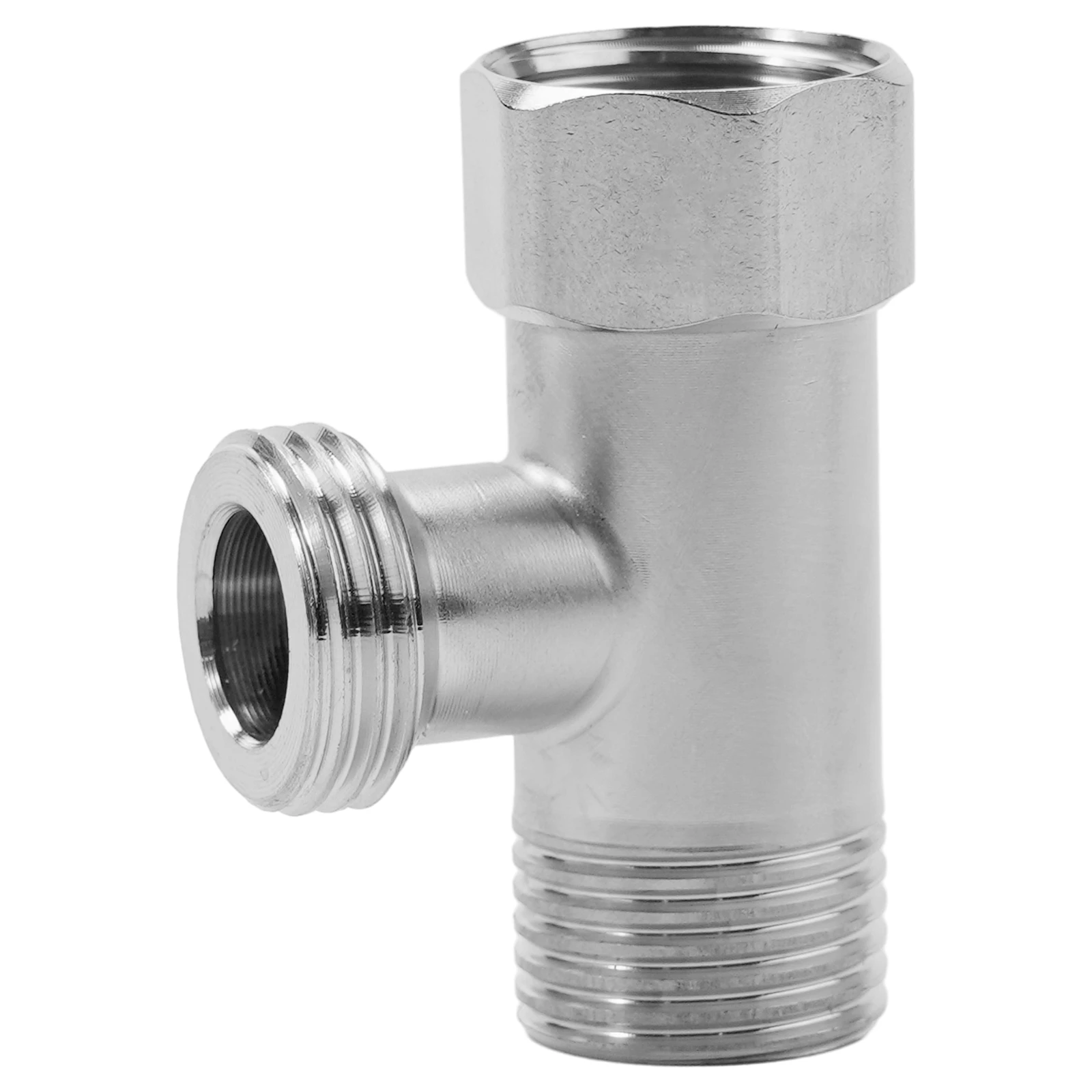 T Adapter Diverter Valve Toilet 304 Stainless Steel G1 2 T Valve Sprayer Shower T Shape Diverter Three way Device