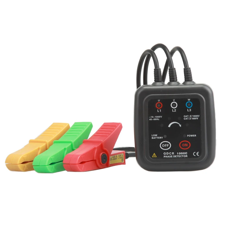 

HVHIPOT GDCR1000C Non-contact Phase Sequence Tester Phase Detector