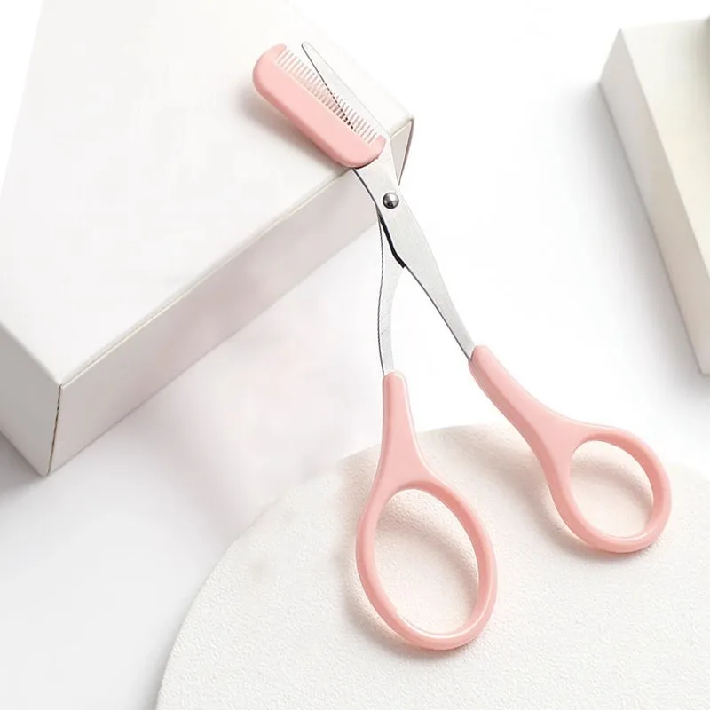 Eyebrow Scissors 16cm, Stainless Steel Trimming Scissors for Eyebrows Eyelashes