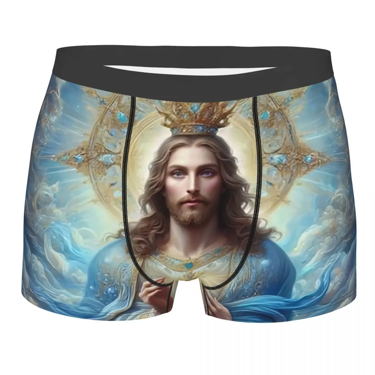 

Custom Religious Jesus Christ Underwear Male Sexy Printed Boxer Shorts Panties Briefs Soft Underpants