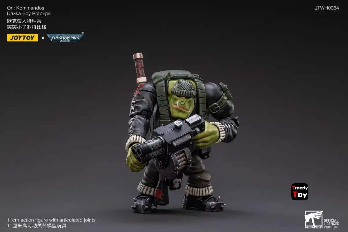 【JOYTOY】Warhammer 40K Ork Komandos Dakka Boy Rotbilge 1/18 Figura de acción de juguete