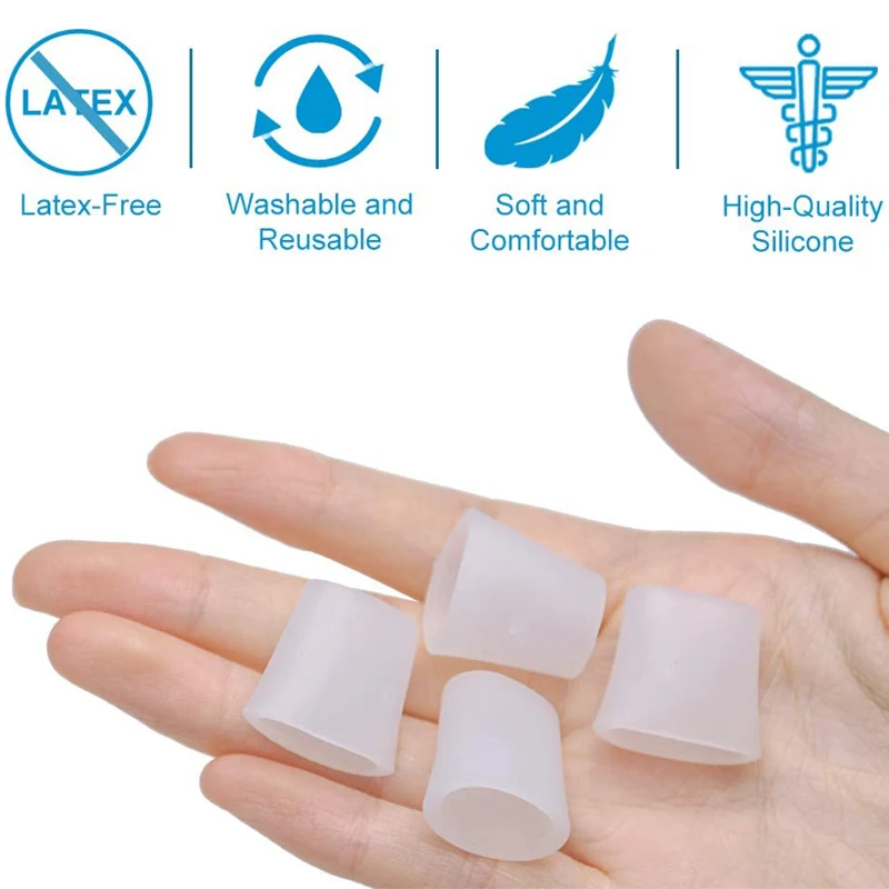 12pcs/6 pairs Silicone gel little toe tube corns blisters Corrector pinkie protector gel bunion sleeve toe Bone Brace Support