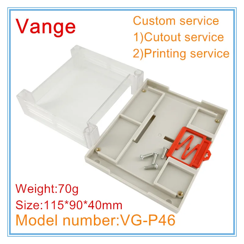 Vange electronics PLC enclosure 115*90*40mm ABS plastic project box diy