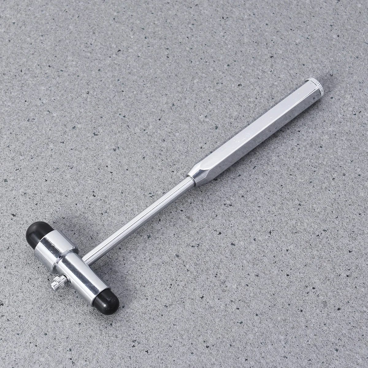 Multifunctional Percussion Hammer T Shaped Medical Diagnosis Hammer for Knee Reflex (Black)