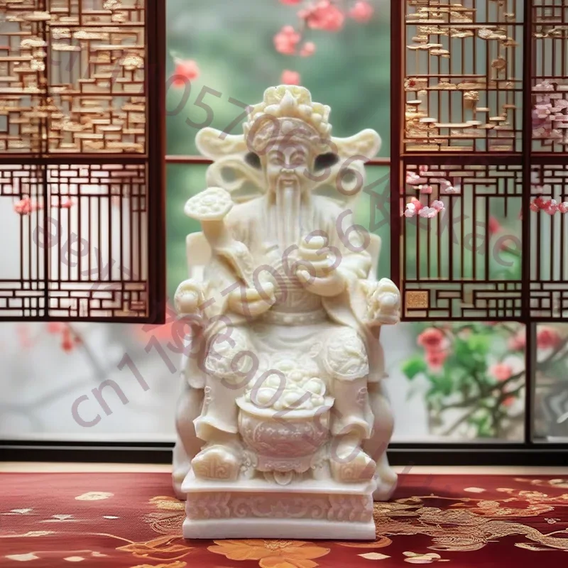 Yuanbao Ruyi Wealth God Small Statue Chinese Wealth Attracting And Evil Warding Ornaments Home, Room, Office Decoration, Statue