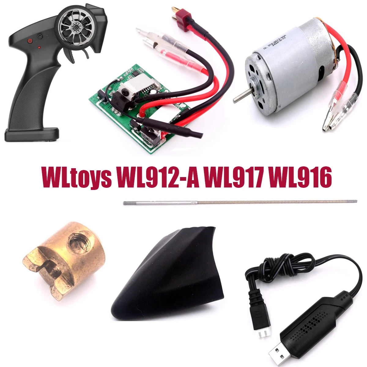 WLtoys WL912-A WL917 WL916 RC Boat Ship Spare Parts Motor Receiving Board Remote Controller Charging Cable etc.