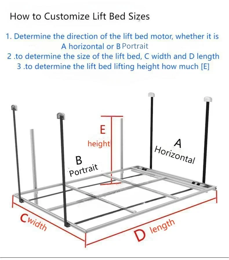 OEM High Quality RV Caravan Electric Adjustable Intelligence Lifting Bed for Caravan,Camper Accessories