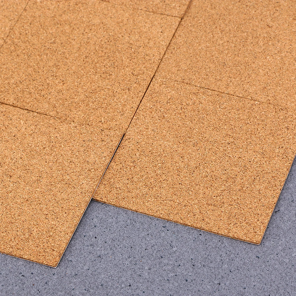 

40pcs Cork Coasters Self-adhesive Durable Heat Insulation Square Mats Craft Supplies Office Decor DIY Projects