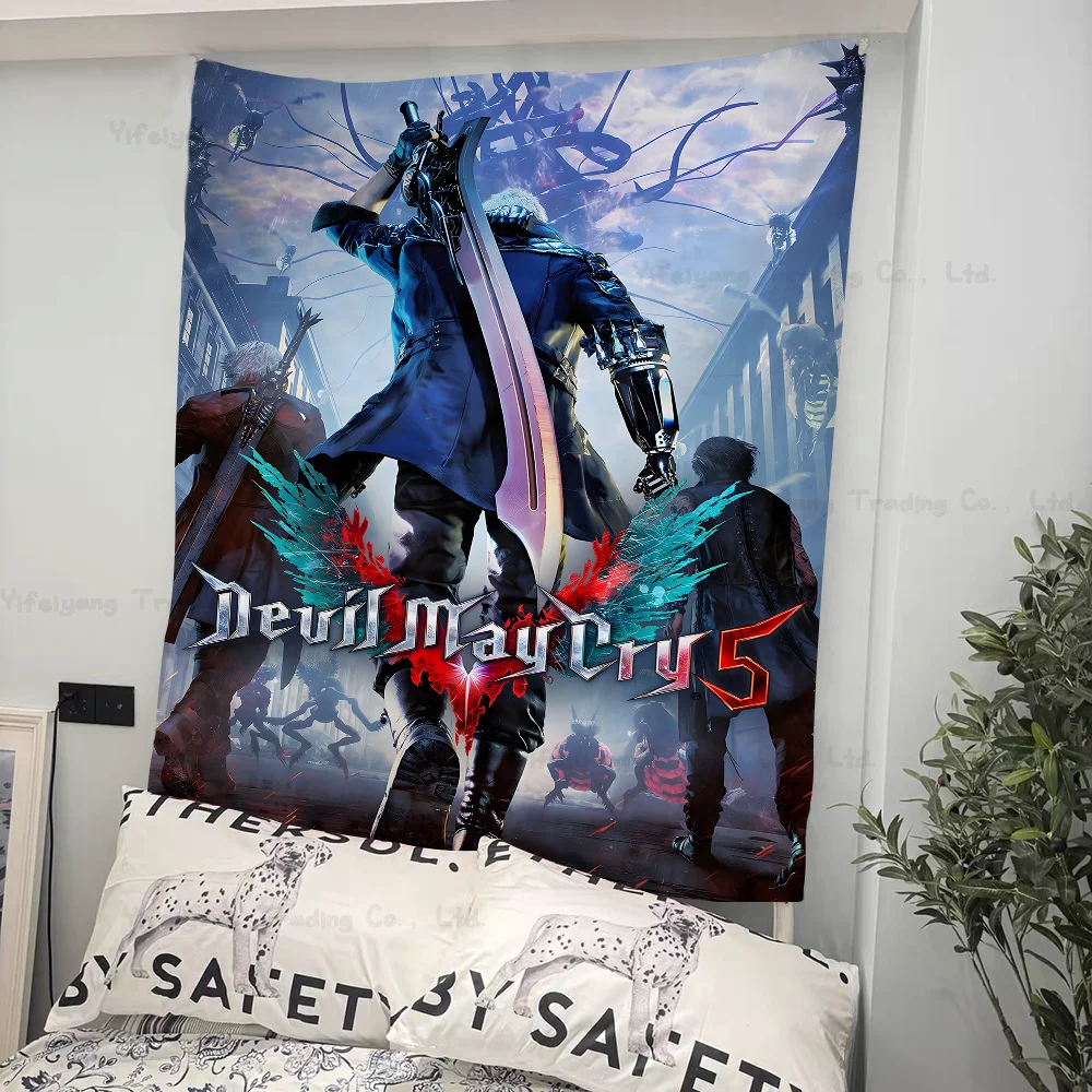 Game D-Devil May C-Cry Cartoon Tapestry Home Decoration Hippie Bohemian Decoration Divination Home Decor