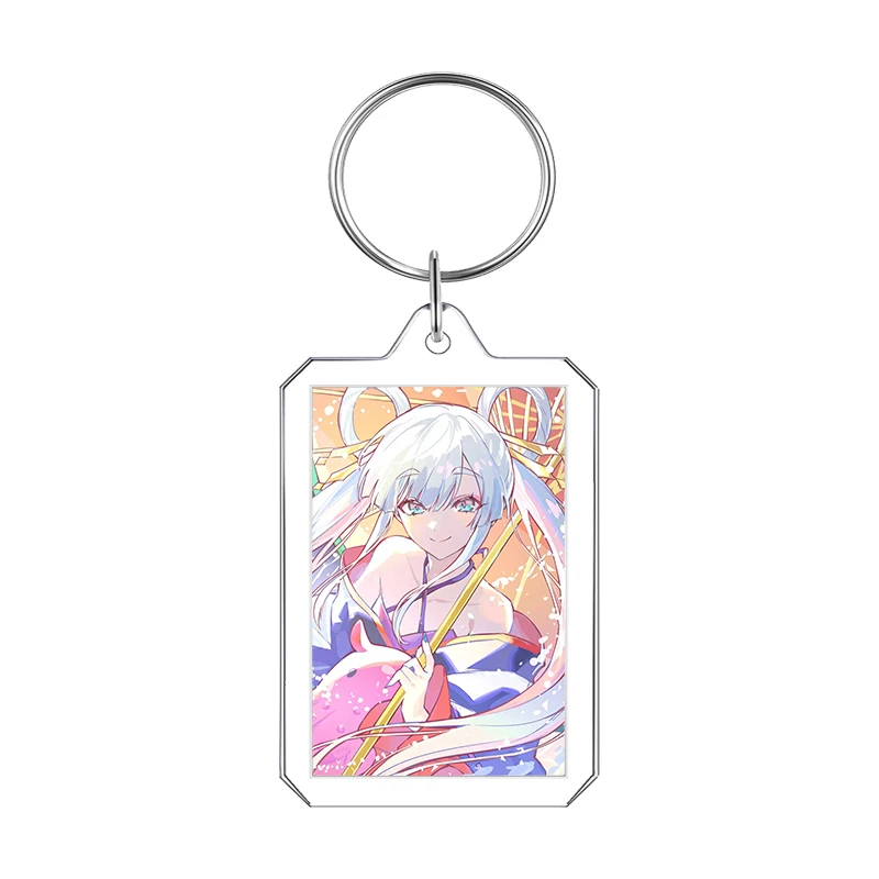 Cosmic Princess Kaguya Photo Frame Keychain Creativity Student Exquisite Bag Pendant Picture Keyring Anime Cartoon Festival Gift