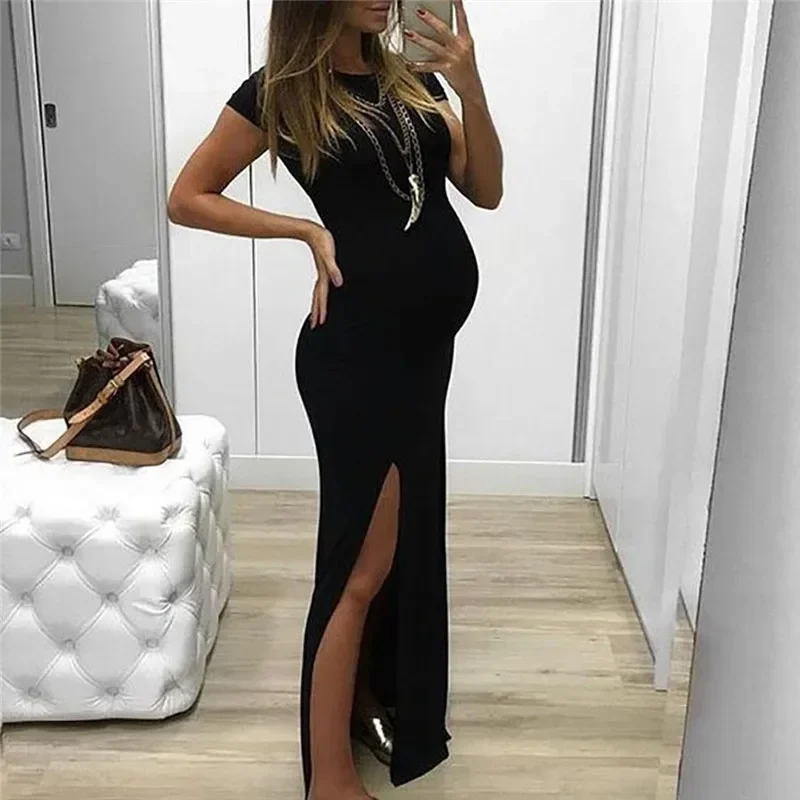 Summer Premama Green Dress Casual Solid Sleeveless Tank Sundress For Pregnant Women Clothing Maternity Sexy Pregnancy Clothing