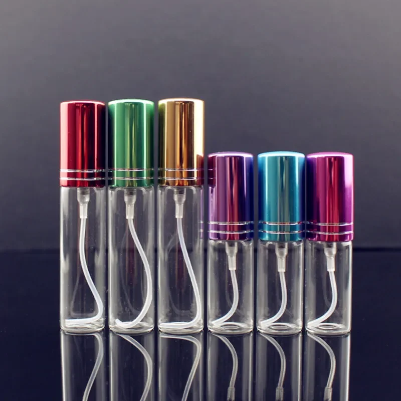 High Quality Empty 5ml/10ml Glass Pefume Bottle 10cc Thin Glass Sample Test Vial Clear Refillable Spray Bottle