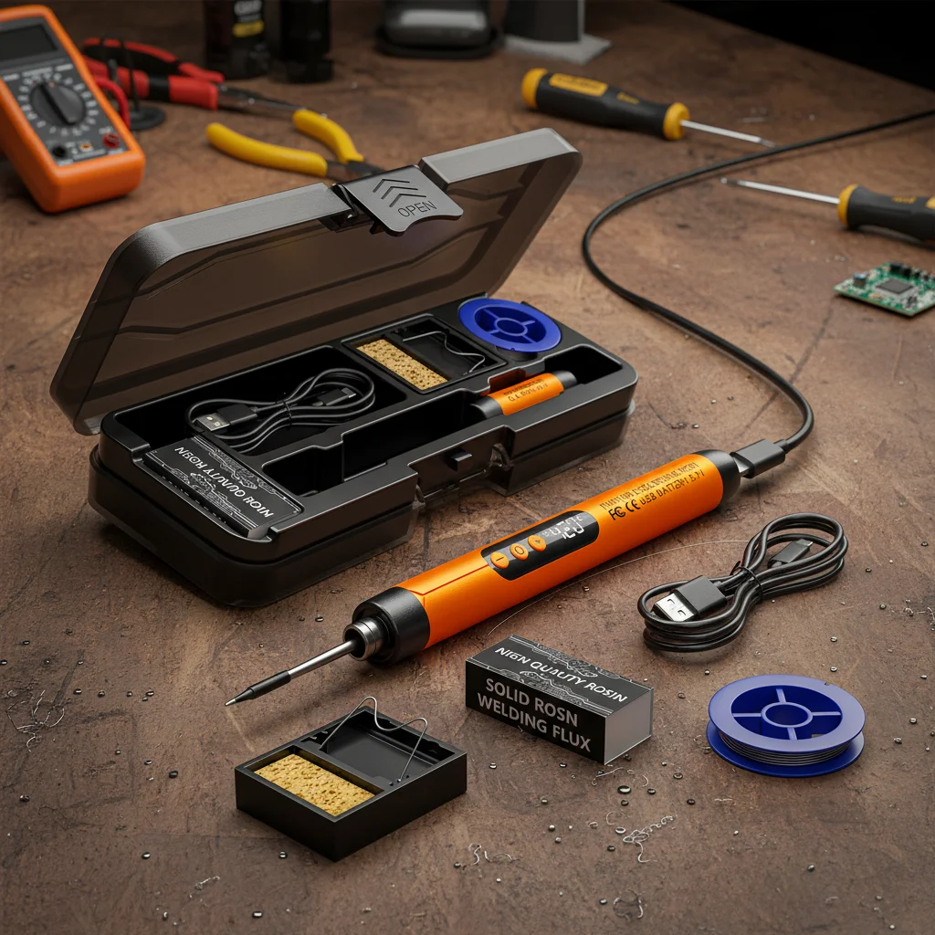 

USB Digital Display Soldering Iron Kit Portable Welding Tool For DIY Repair Home Use