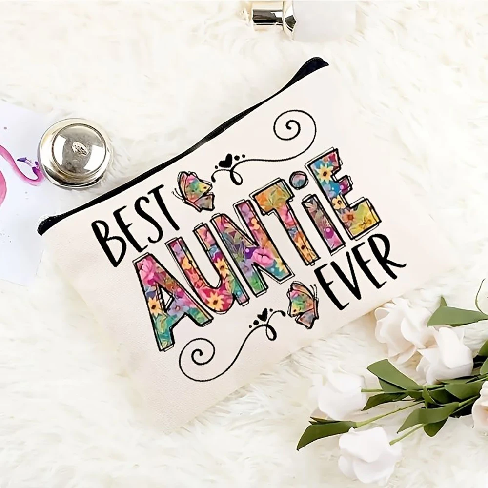 1pc  Floral Hair Stuff Cosmetic Bag, Cute Travel Toiletry Pouch for Hair Accessories