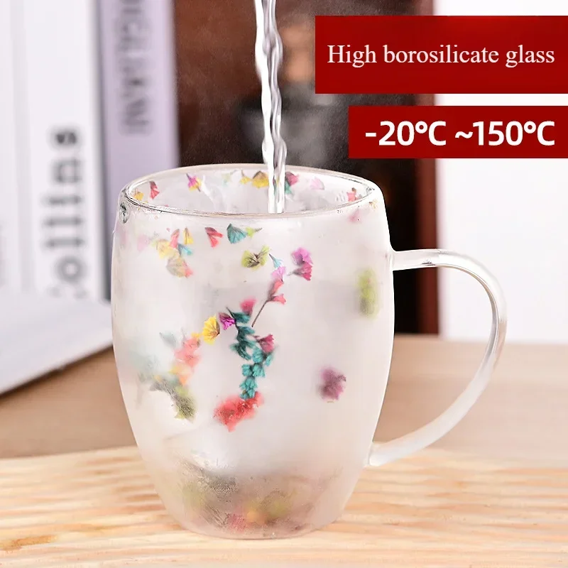 200/350ml double Walled Glass Cofee Cups Christmas Gifts Household Heat Resistant Tea Juice Milk Beer Wine Whiskey Mug Drinking