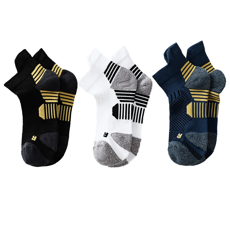 

Sock Leisure Athletic Sports Crew Dress Professional Short Socks Men Thickened Towel Soles anti-slip Badminton Short Boat B2W2