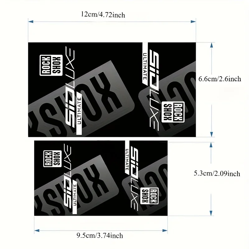 2PCS/Set 2021 rockshox SIDLUXE ULTIMATE Rear Ball Sticker, AM Mountain Bike EN Rear Absorber Decal