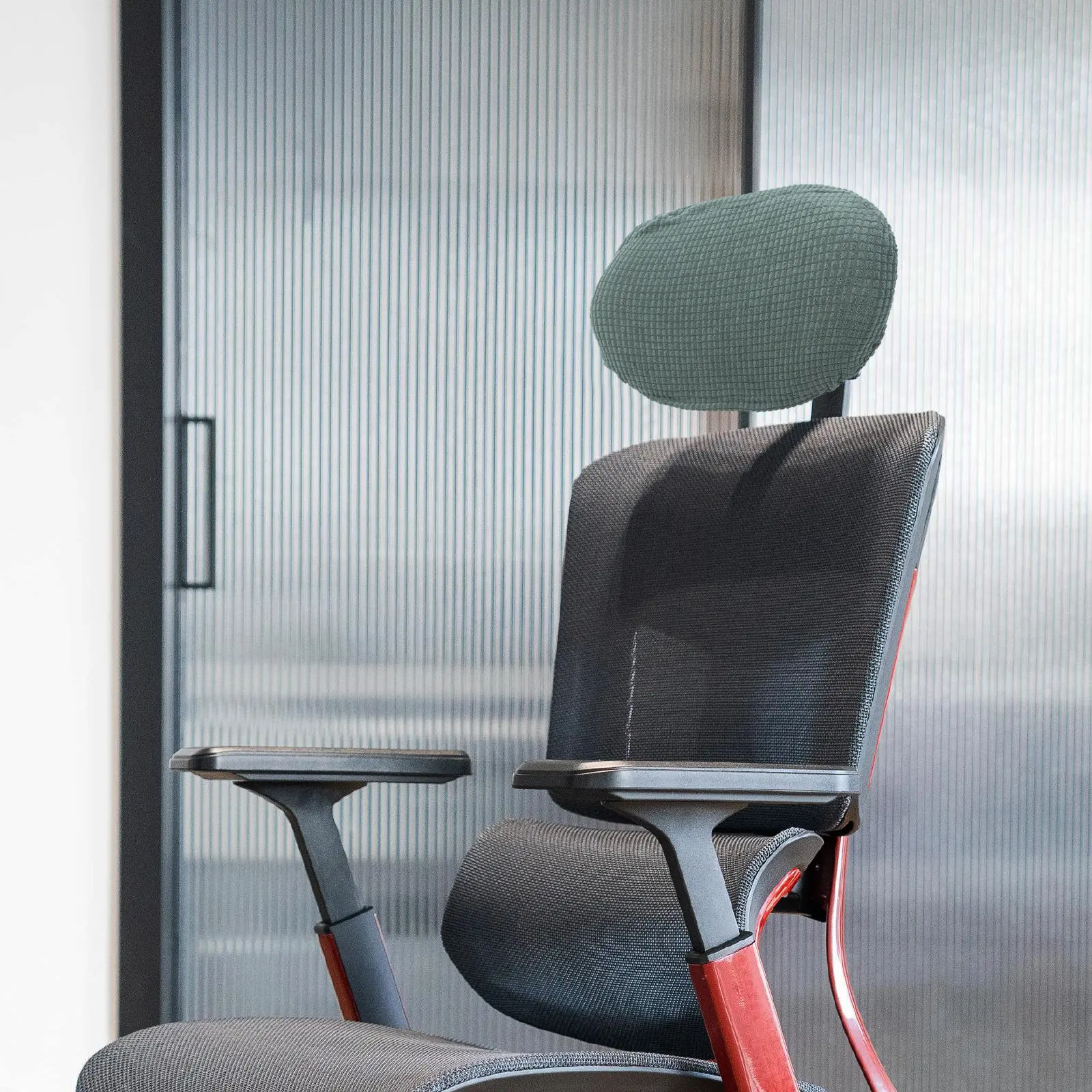 Elastic Gaming Chair Headrest Cover Soft Polyester Non-Slip Sleeve Protective Replacement Cover for Office Computer Swivel