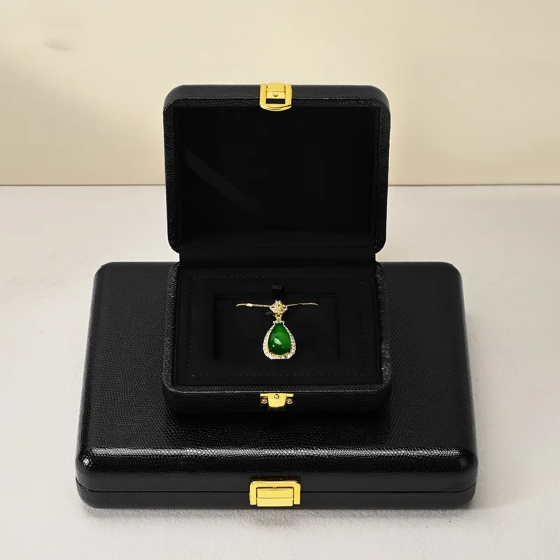 Elegant Jewelry Display Box, PU Leather with Velvet Lining for Ring Necklace Earring Presentation, for Jewelry Store Retail