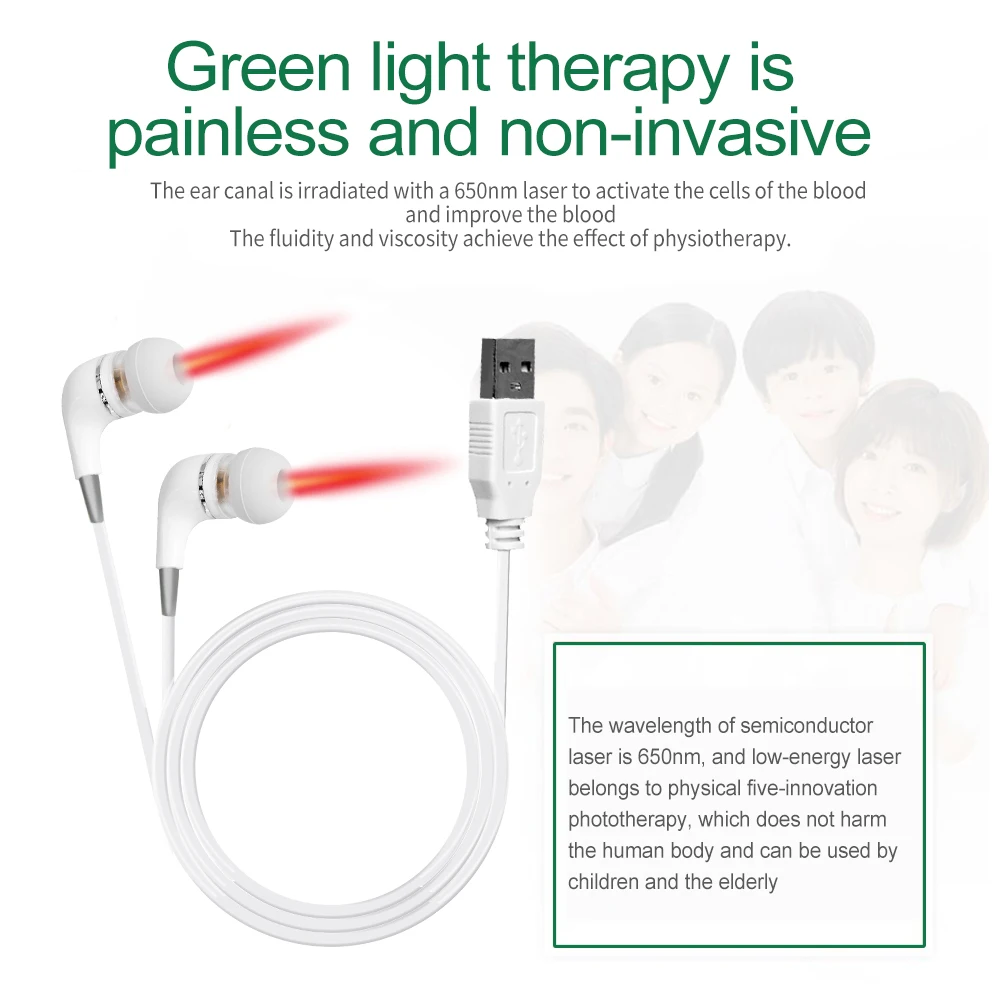 Red Light Ear Care Device LLLT 650nm Physical Ear Relax Instrument for Tinnitus Otitis Home Daily Ear Wellness Sleep Support