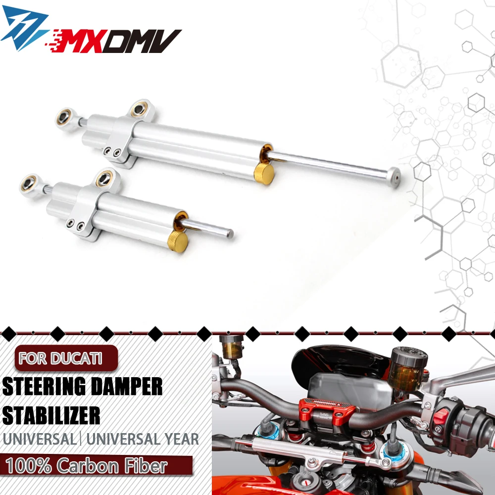 

CNC Adjustable Steering Damper Stabilizer For DUCATI Panigale V4 S R V2 899 959 1199 1299 Streetfighter V4/S Protection Cap