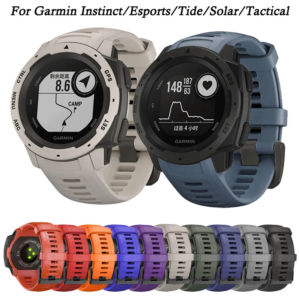 حزام ل Garmin غريزة حزام الساعات الرياضة سيليكون استبدال معصمه اللون سوار الإفراج السريع وإزالة الملحقات