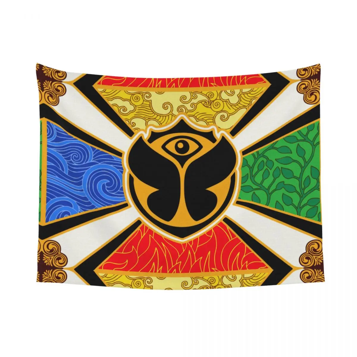 Tomorrowland Flag Hippie Tapestry for Living Room Dorm Decoration Tapestries Home Decor