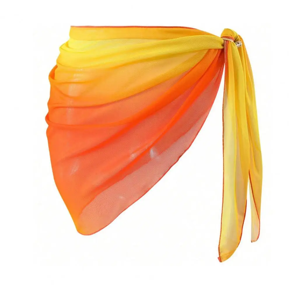 التدرج اللون ملابس السباحة شال الشاطئ شير التستر تنورة واقية من الشمس التستر الشيفون بيكيني التفاف وشاح متعدد الاستخدامات