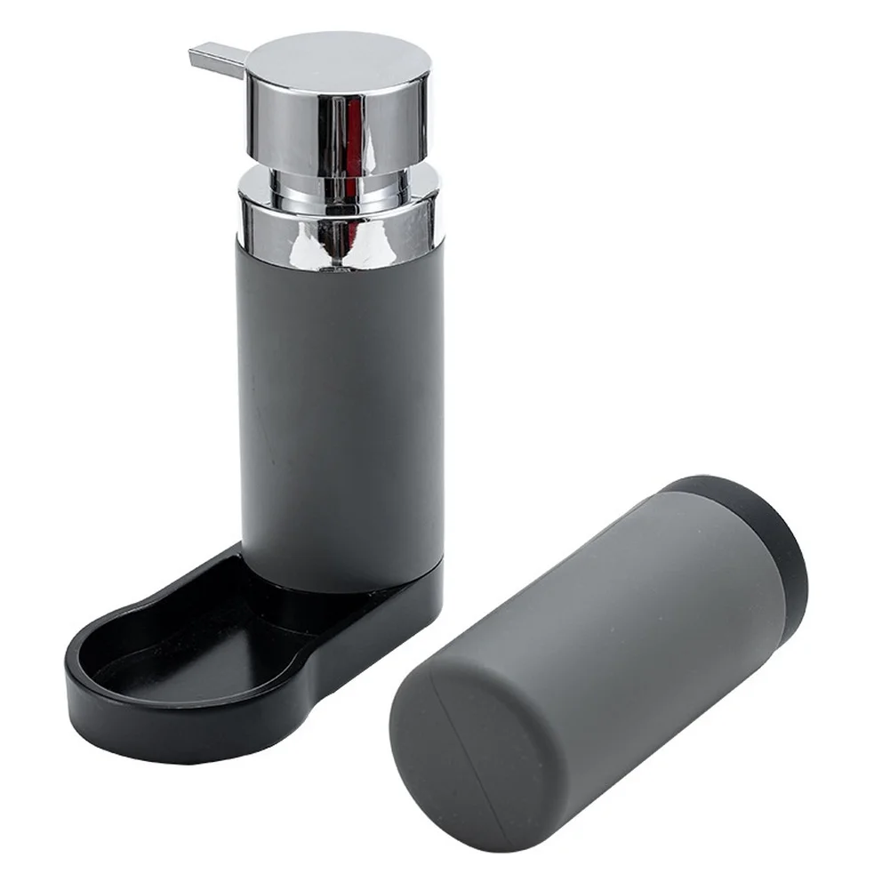 Black Silicone Resin Soap Dispenser Hand Press Liquid Bottle For Kitchen Sink Bathroom Countertop Home Improvement Set