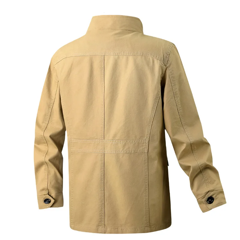 2025 Spring and Fall fashion men's coat Pure cotton outdoor casual trend loose plus size jacket