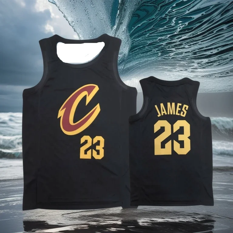 24/25 Latest Explosive Basketball Jersey Series Cavaliers Mitchell Crew Neck Sleeveless Top Summer Men's Sports Vest Quick Dry