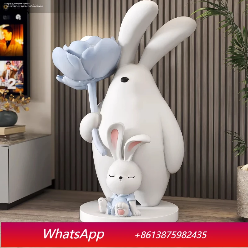 

CX large rabbit living room floor ornament home jewelry housewarming gift