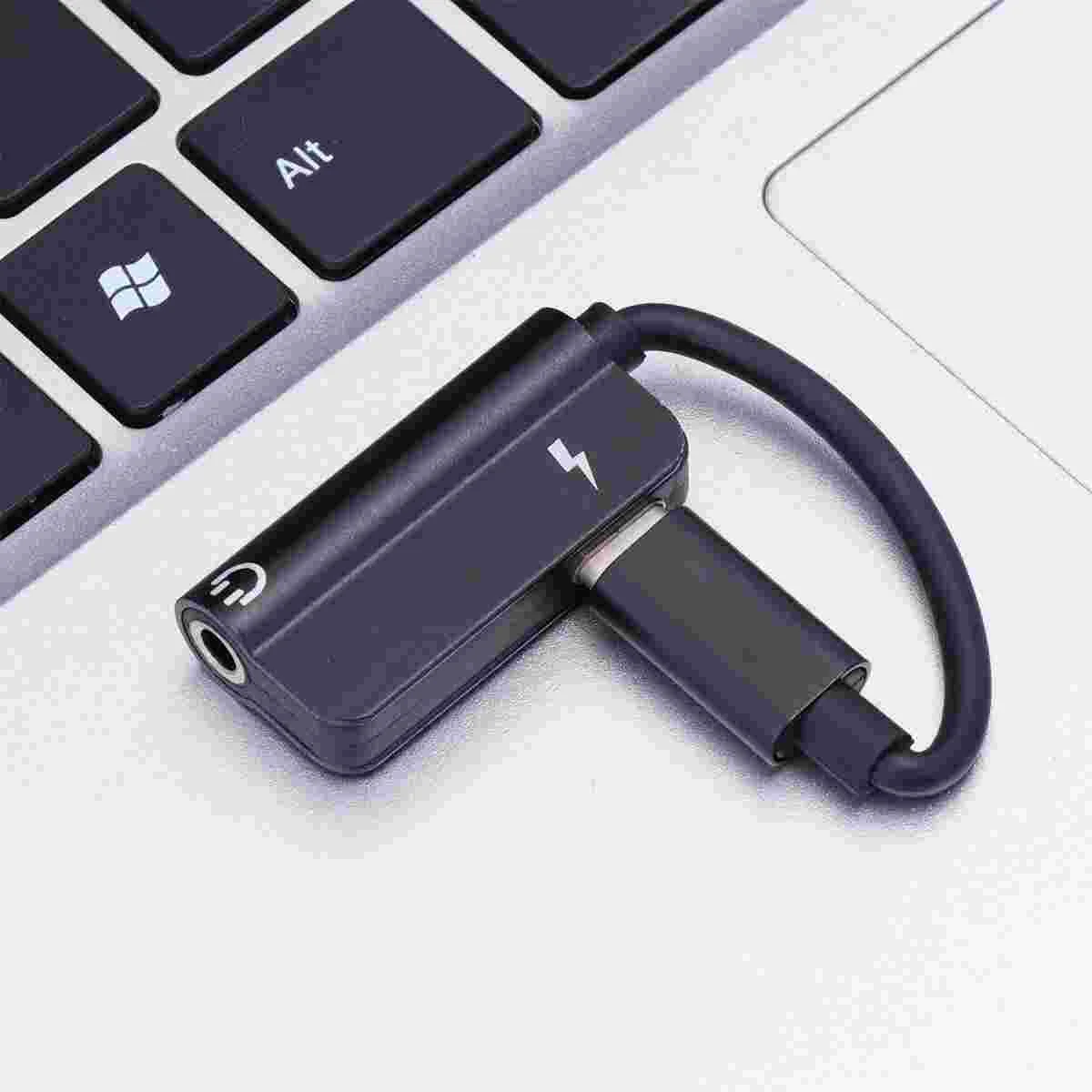 Adaptador de fone de ouvido 2 em 1 tipo C para 35 mm Conversor de áudio Adaptadores de fone de ouvido USB