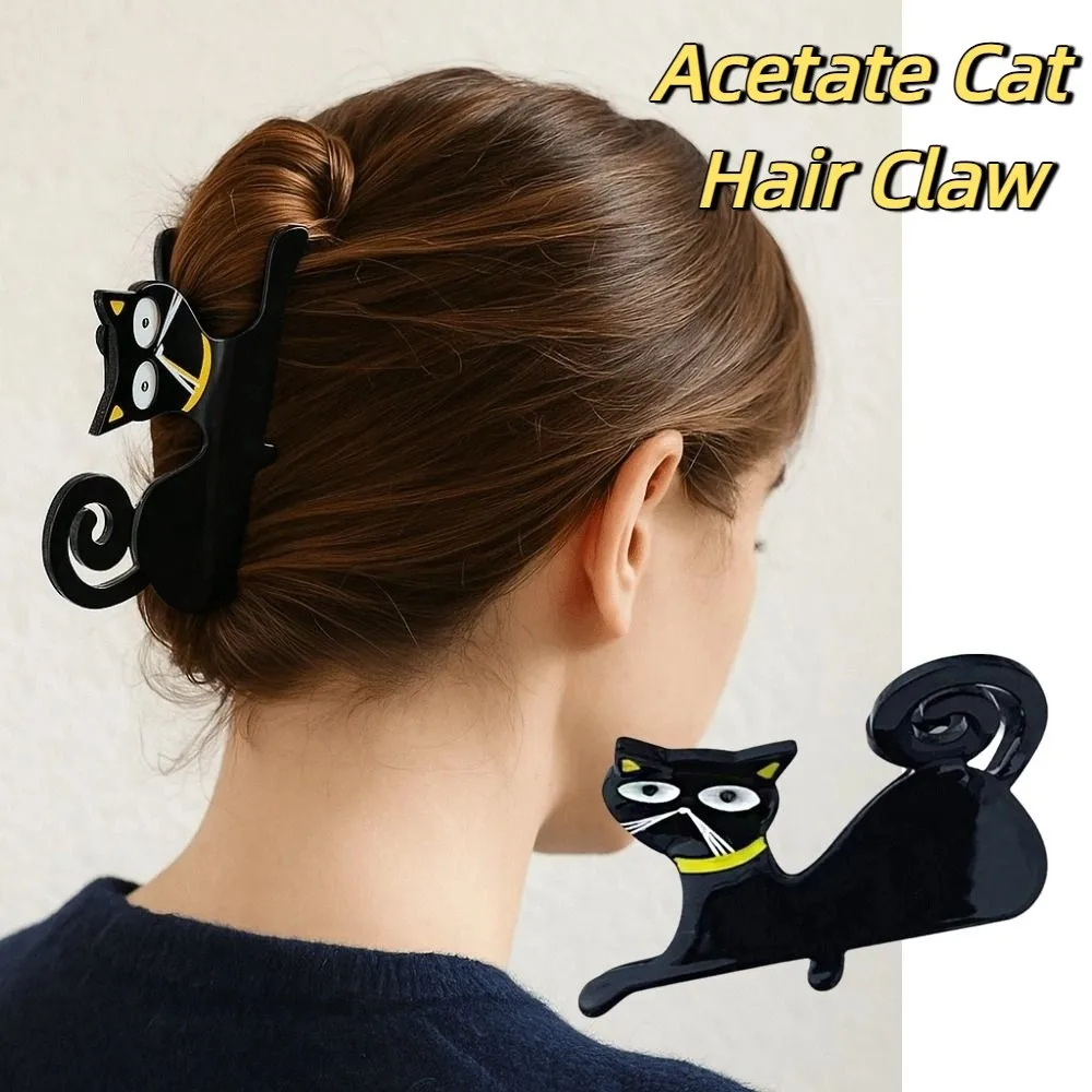 

Fashion Acetic Acid Acetate Cat Hair Claw Cartoon Pet Animal Hair Clip Hairpin Korean Style Shark Clip Female