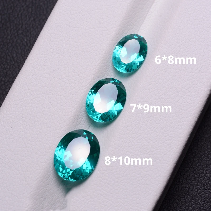 Paraiba-Labor-Saphir in Trillionenform mit VVS1-Zertifikat, Großhandelsdiamant für DIY-Anhänger, Schmuckherstellungsmaterialien, Edelstein – Detail 4