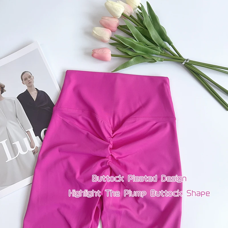 شعور عاري ارتفاع الخصر لا خط محرج الورك رفع اليوغا طماق النساء اللياقة البدنية الجري سريعة الجافة الدراجات بيلاتيس سراويل رياضية 🧘 ♀️ 👏 #5