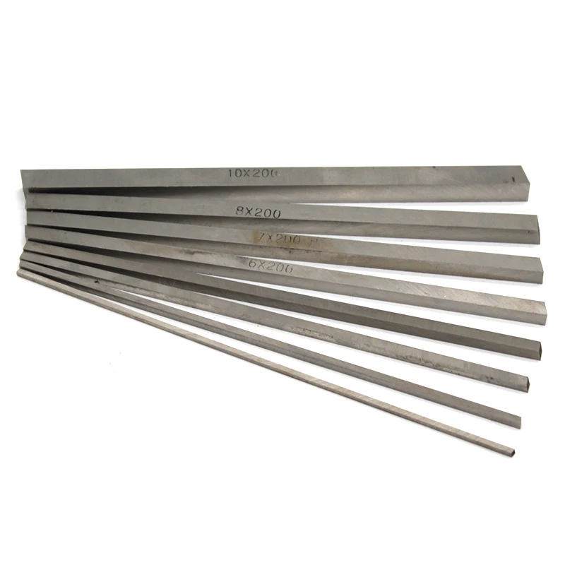 1-10pcs Length 200mm Square Steel Rod 2x2mm-10x10mm Steel Strip Bar Turning Tools For DIY Model Material Accessory Tool Parts