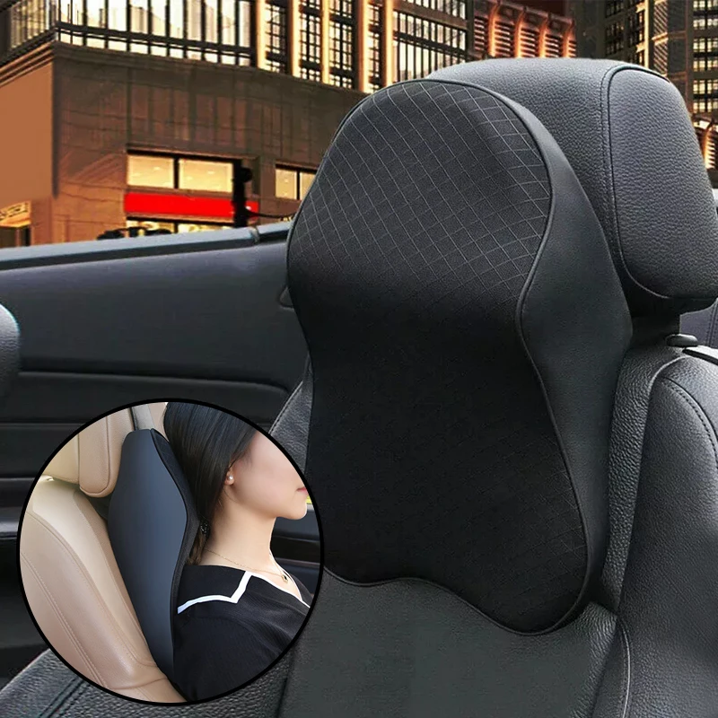 

Car Seat Headrest Pillow Neck Support Cushion Pad Soft Memory Foam Breathable