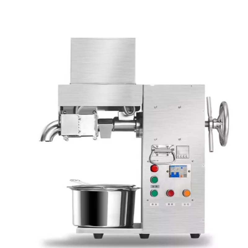 

Stainless steel household oil press temperature control small and medium-sized flowable commercial oil mill high-power oil fryer