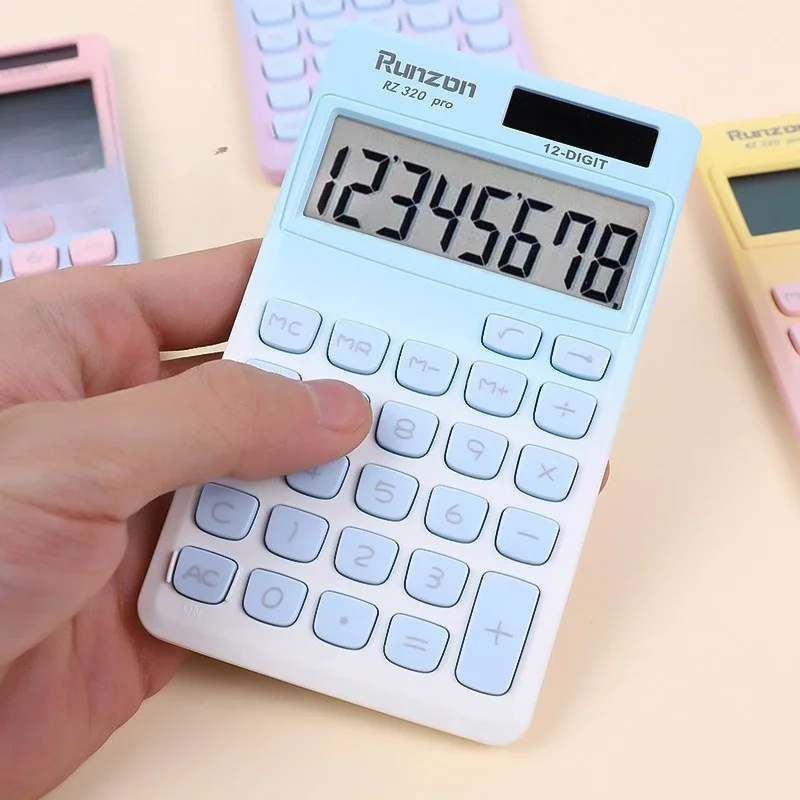 Solar-Powered Calculator, Cute & High-Appearance Scientific Calculator for Students, Small & Portable