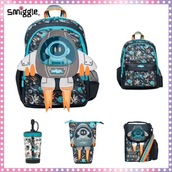 New Australian Smiggle Cartoon Spacecraft Astronaut Backpack For Elementary School Students Backpack Meal Bag Water Cup Set Gift