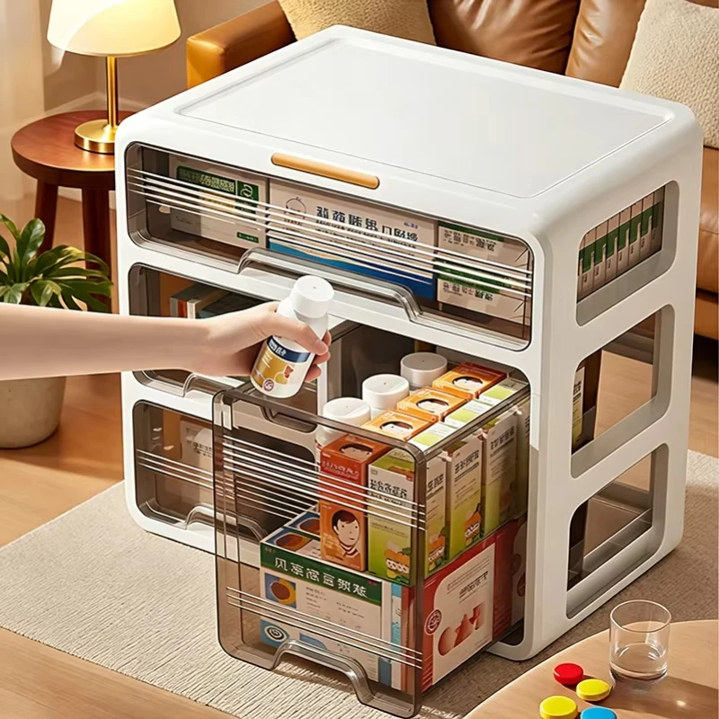 PP Material Medical Kit Household Medicine Box Multi-Layer Medicine Storage Box Large-Capacity Storage Box Drawer Organizing Box