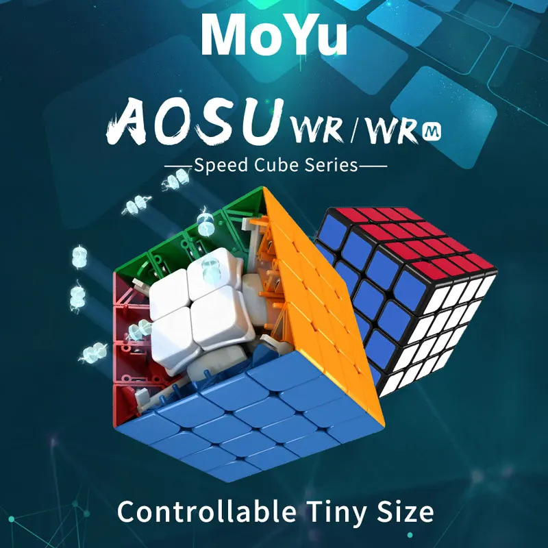 MOYU AoSu WRM Magnetic Magic Cube 4x4x4 4x4 Professional Speed Puzzle Children's Gift Toy 4×4 Speedcube Cubo Magico for Games