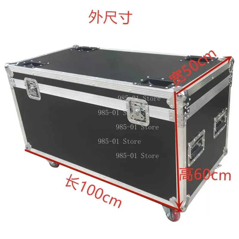 Shockproof wheeled flight case with custom sizes, used for storing cables, tools and stage lighting equipment