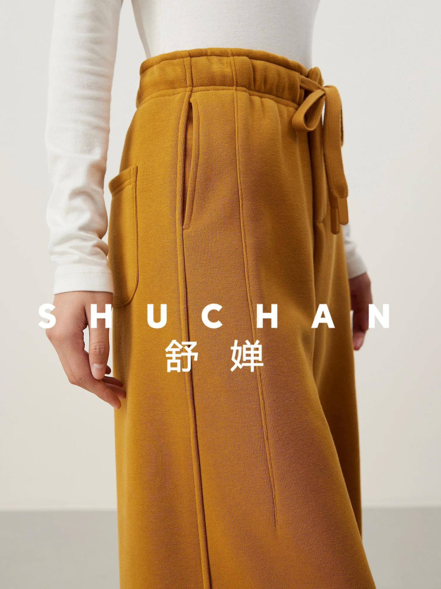 كاجوال متعدد الاستخدامات، شمعي جيجي ناعم وصديق للبشرة من الصوف السميك، بنطال رياضي كاجوال فضفاض للنساء